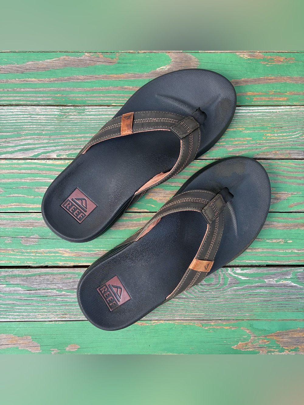 Reef Phantom LE Mens Flip Flop Cushion Comfort Black/Brown Sz 9 Sandals